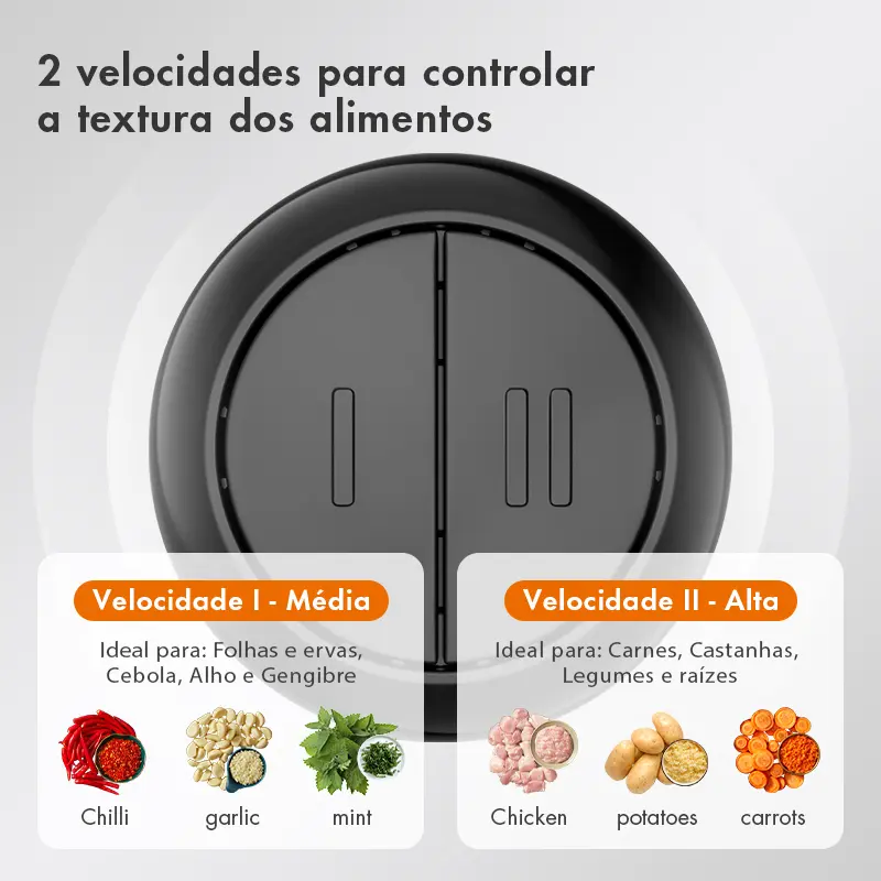 Gaabor Processador Multislice 300w, 4 lâminas, Recipiente de vidro (6mm) e capacidade 2L - 5