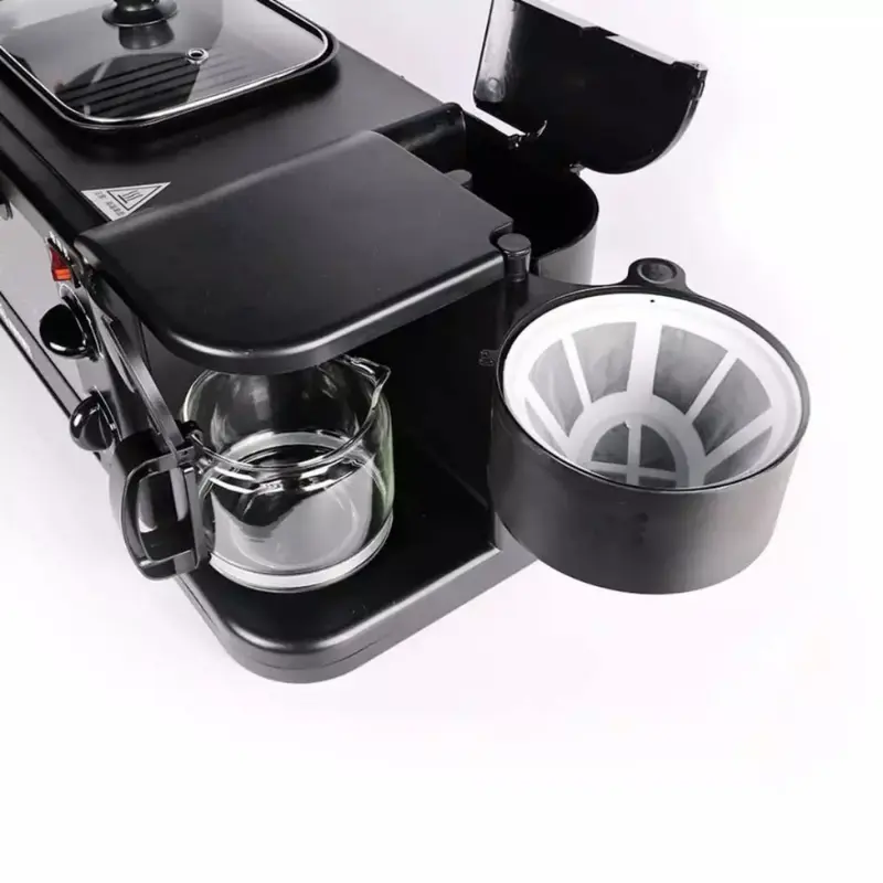 Forno Forninho Elétrico 3 Em 1 Cafeteira Grill Assadeira Café Da Manhã - 4