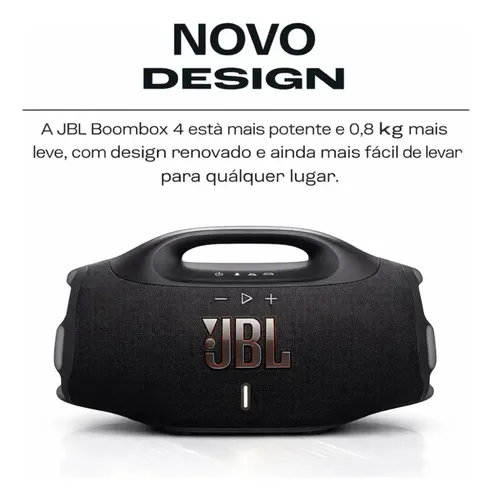 Caixa de Som JBL Boombox 4 Bluetooth 210W Preta Bivolt - 4