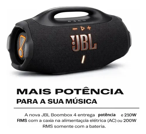 Caixa de Som JBL Boombox 4 Bluetooth 210W Preta Bivolt - 5