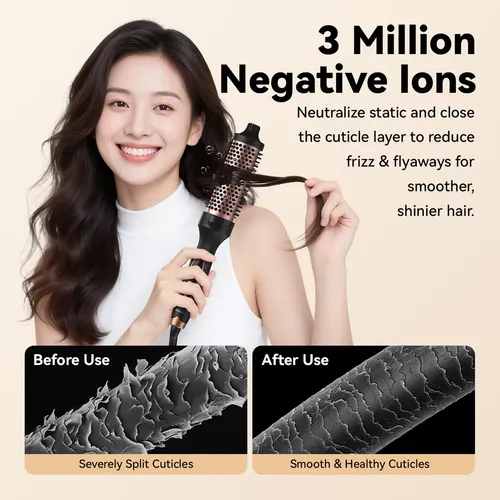 GOKOCO Modelador De Cabelo Portátil íons Negativos 9 Níveis De Temperatura Aquecimento Rápido 30s Para Cabelos Cacheado - 9