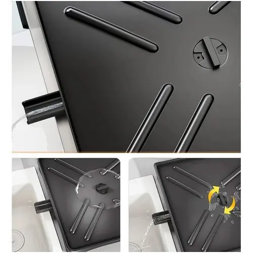 Escorredor de Louças Rack Aço Carbono Organizador 2 Andares — Cor Preto - 7
